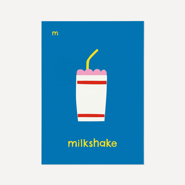 M for Milkshake- Alphabet Art Print