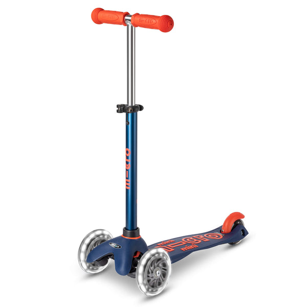 Mini Micro Deluxe Scooter with 3 LED Wheels (Navy)