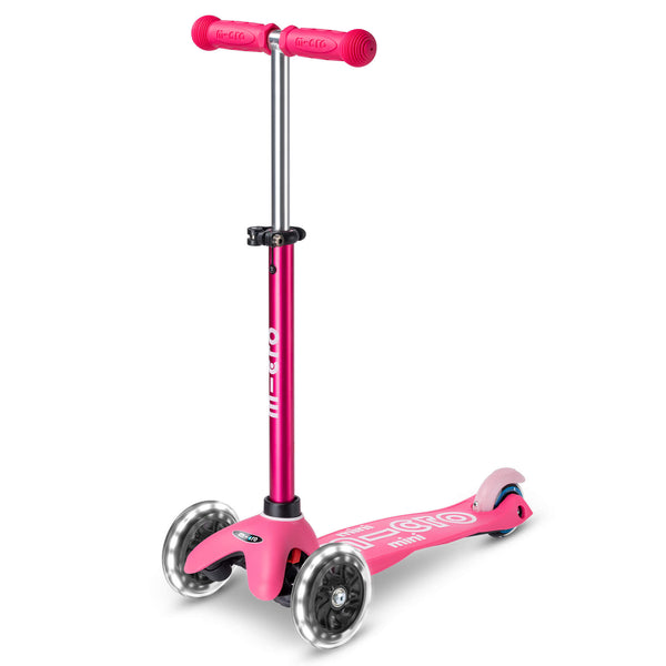 Mini Micro Deluxe Scooter with 3 LED Wheels (Pink)