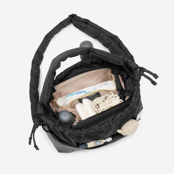 Mini Luna Drawstring Stroller Bag (Black)