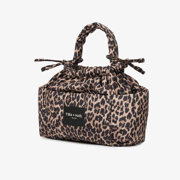 Mini Luna Drawstring Stroller Bag (Leopard Print)