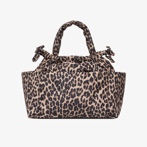 Mini Luna Drawstring Stroller Bag (Leopard Print)