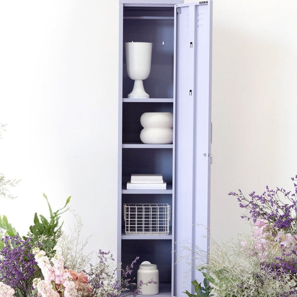 The Skinny Single Door Locker Cabinet (Lilac)