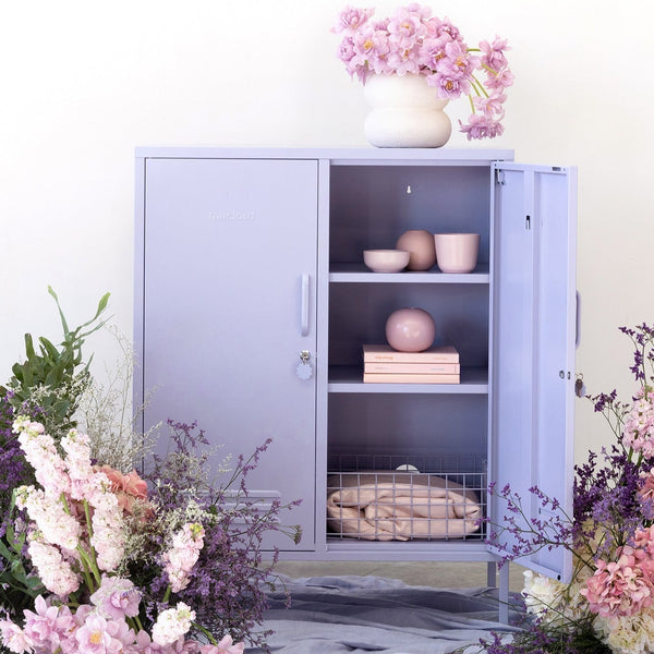 The Midi Double Door Locker Cabinet (Lilac)