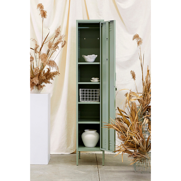 The Skinny Single Door Locker Cabinet (Sage)