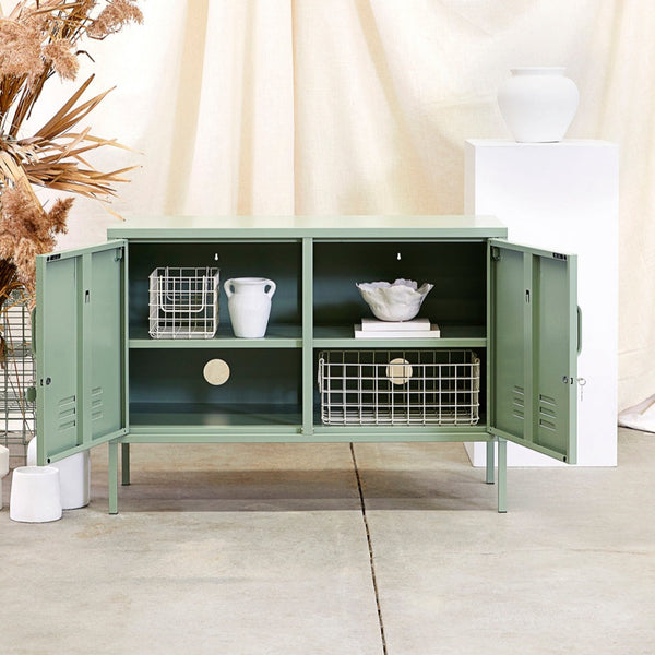 The Lowdown Double Door Locker Cabinet (Sage)