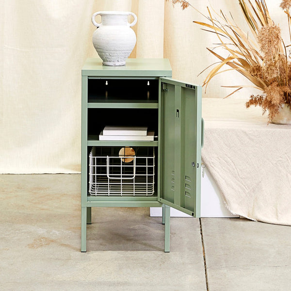 The Shorty Single Door Locker Cabinet (Sage) (Opens to Right)