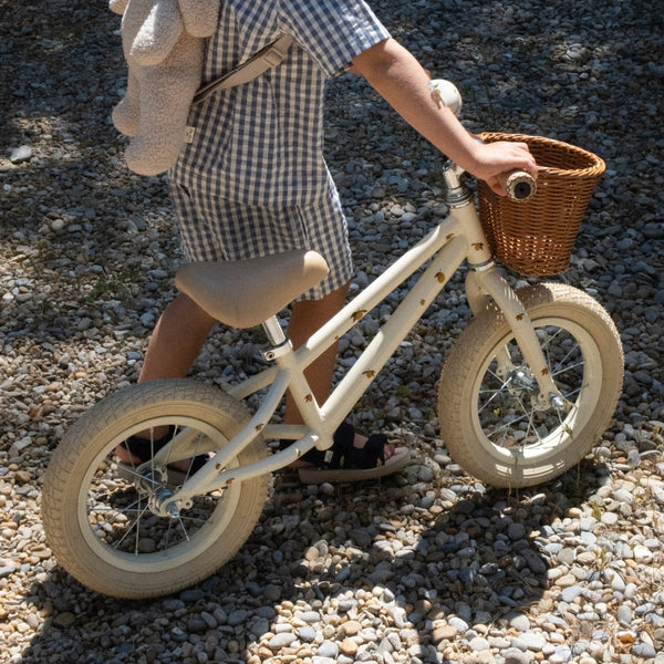 Lemon Print Balance Bike with Bell and Basket