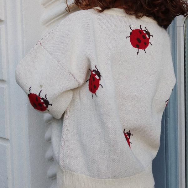 Lapis Ladybird Cotton Knitted Jumper