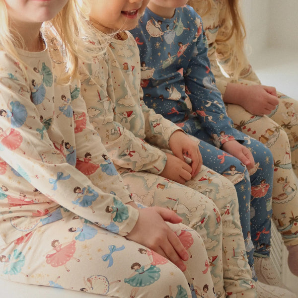 Bow Ballerina Cotton Top and Leggings Pyjama Set