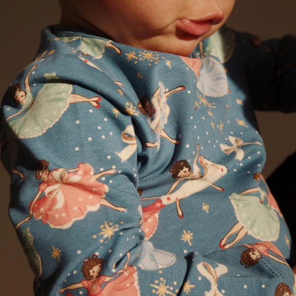 Baby Bow Ballerina Cotton Body and Leggings Pyjama Set