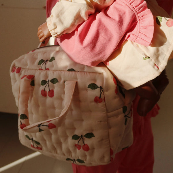 Dolls Cherry Quilted Changing Bag (Ma Grande Cerise Pink)