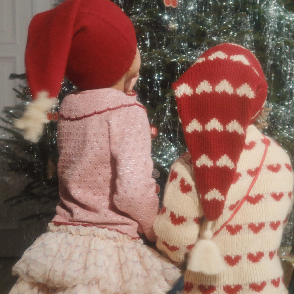 Red Stripe Knitted Christmas Hat