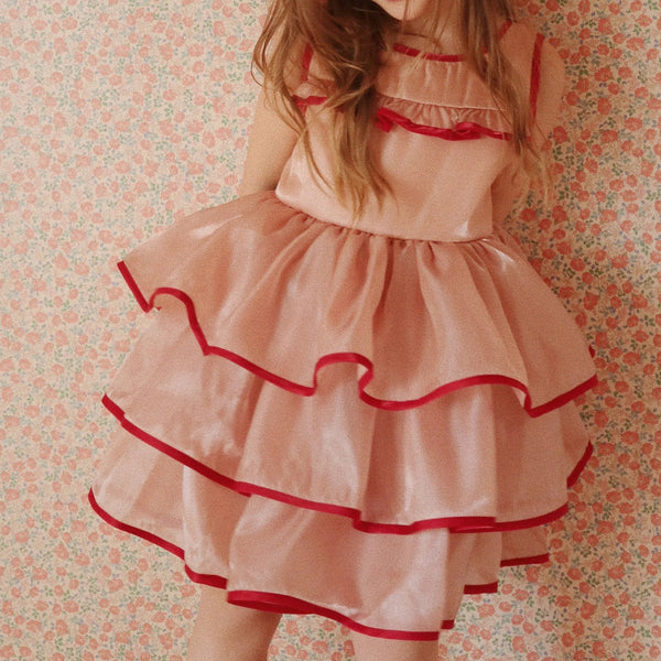 Shibon Ruffle Dress (Mellow Rose)