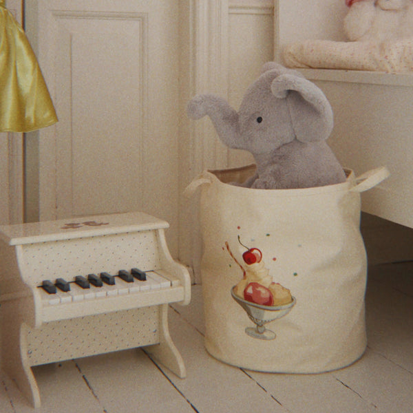 Teddy Bear Print Wooden Toy Piano
