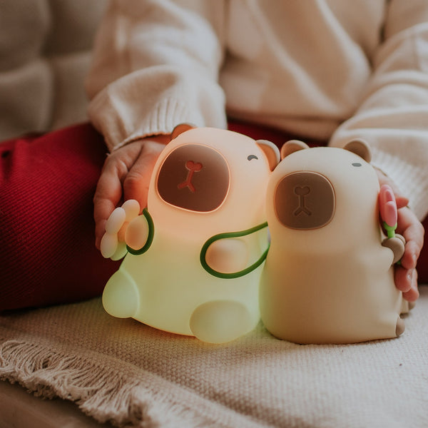 Capybara Florist Silicone LED Nightlight Lamp