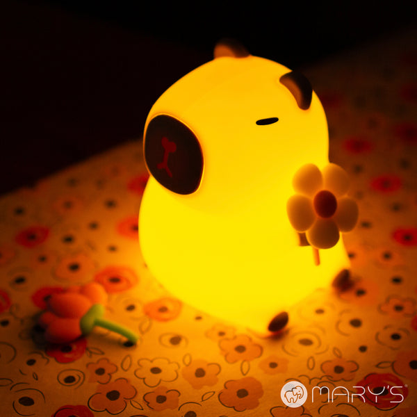 Capybara Florist Silicone LED Nightlight Lamp