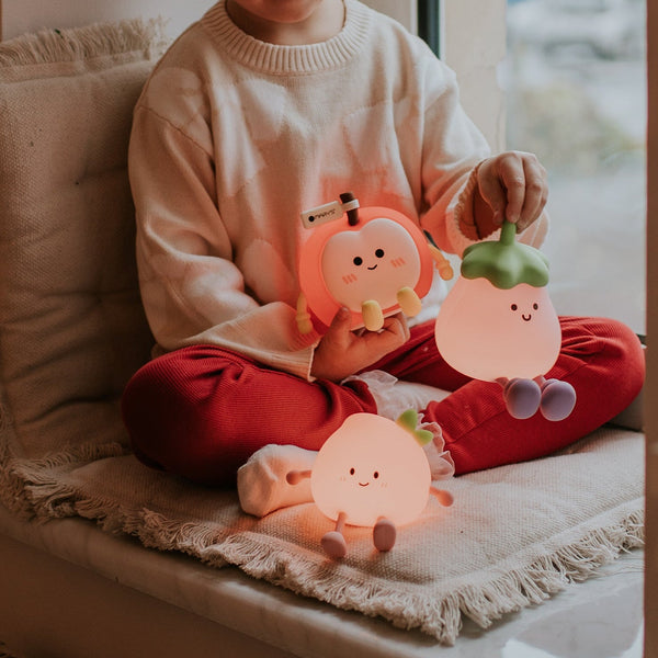 Eggplant Silicone LED Nightlight Lamp