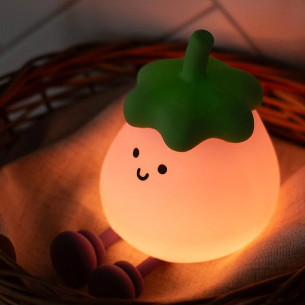 Eggplant Silicone LED Nightlight Lamp