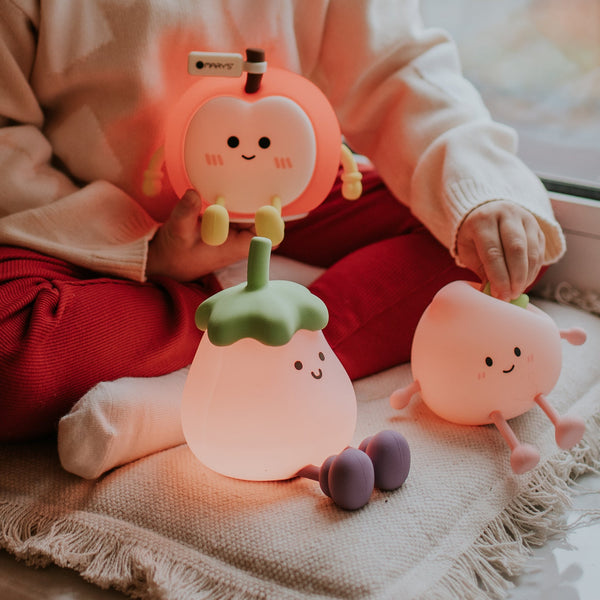 Eggplant Silicone LED Nightlight Lamp