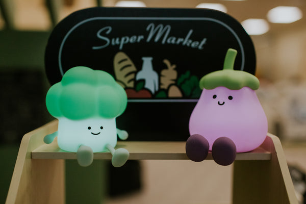 Eggplant Silicone LED Nightlight Lamp