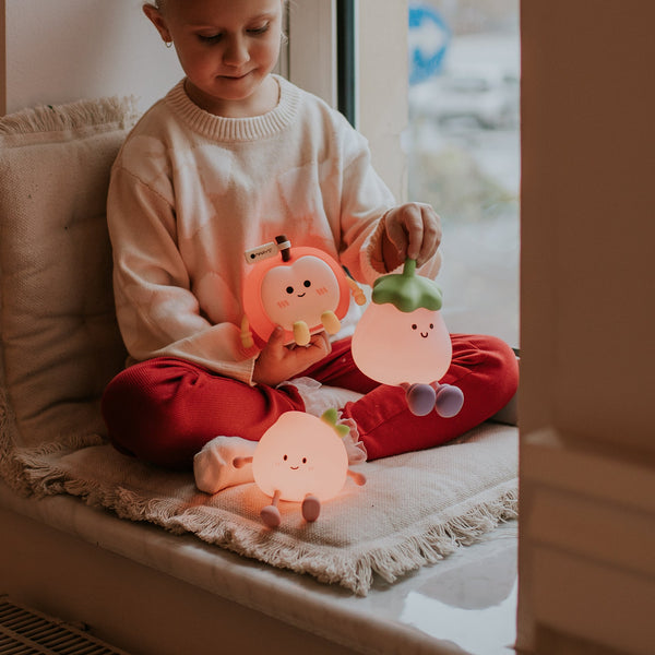 Peach Silicone LED Nightlight Lamp