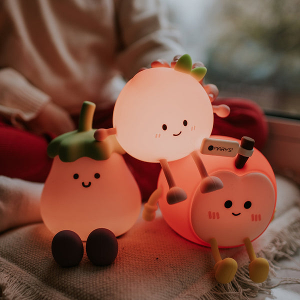 Peach Silicone LED Nightlight Lamp