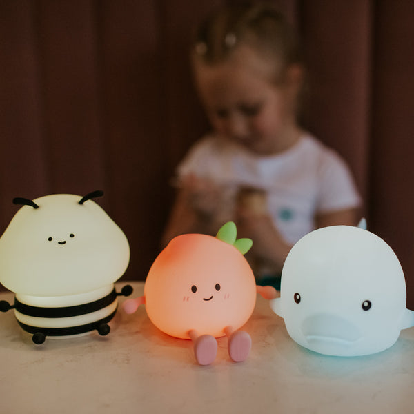Peach Silicone LED Nightlight Lamp