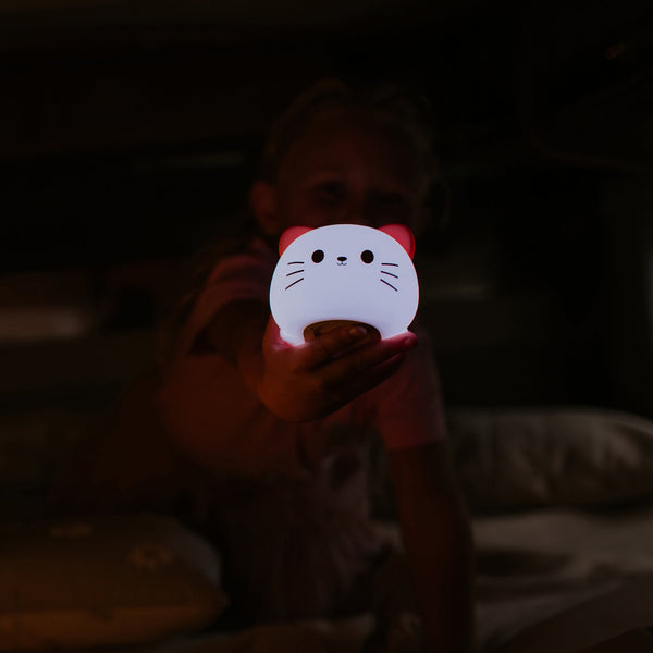 Sweet Kitty Silicone LED Nightlight Lamp with Alarm Clock