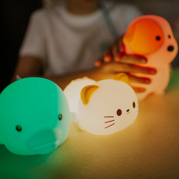 Sweet Kitty Silicone LED Nightlight Lamp with Alarm Clock