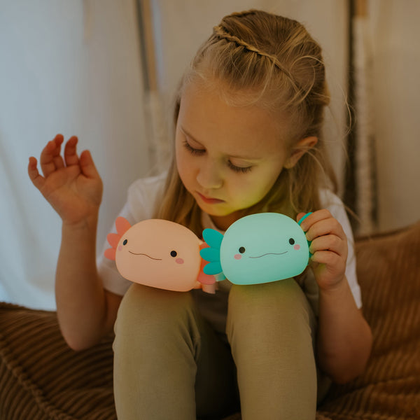Axolotl Pink Silicone LED Nightlight Lamp