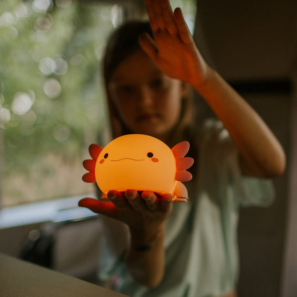 Axolotl Pink Silicone LED Nightlight Lamp
