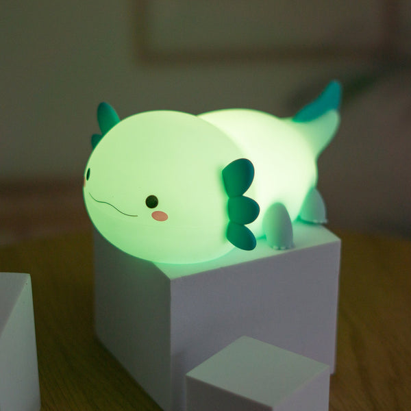 Axolotl Blue Silicone LED Nightlight Lamp