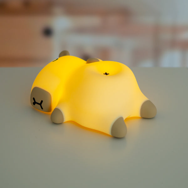 Capybara Snoring Ball Silicone LED Nightlight Lamp with Sound