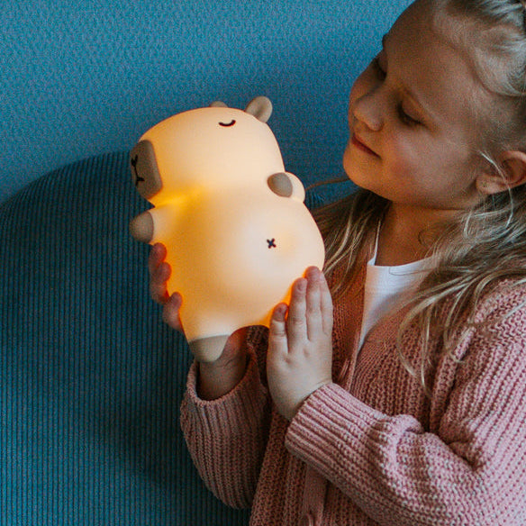 Capybara Snoring Ball Silicone LED Nightlight Lamp with Sound