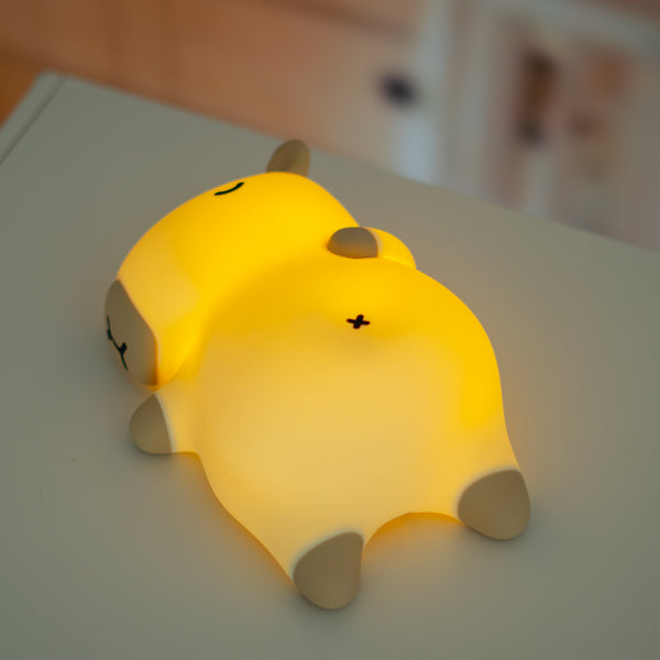 Capybara Snoring Ball Silicone LED Nightlight Lamp with Sound