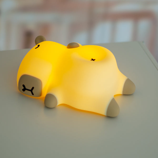 Capybara Snoring Ball Silicone LED Nightlight Lamp with Sound