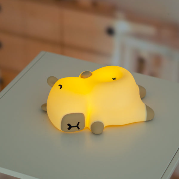 Capybara Snoring Ball Silicone LED Nightlight Lamp with Sound