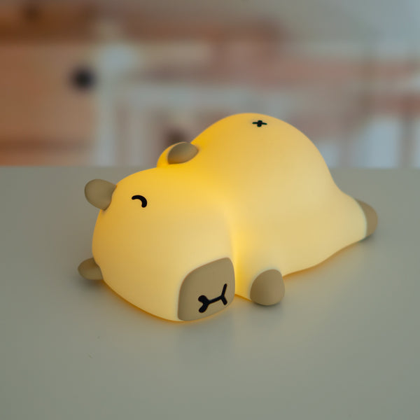 Capybara Snoring Ball Silicone LED Nightlight Lamp with Sound