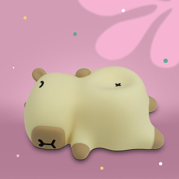Capybara Snoring Ball Silicone LED Nightlight Lamp with Sound