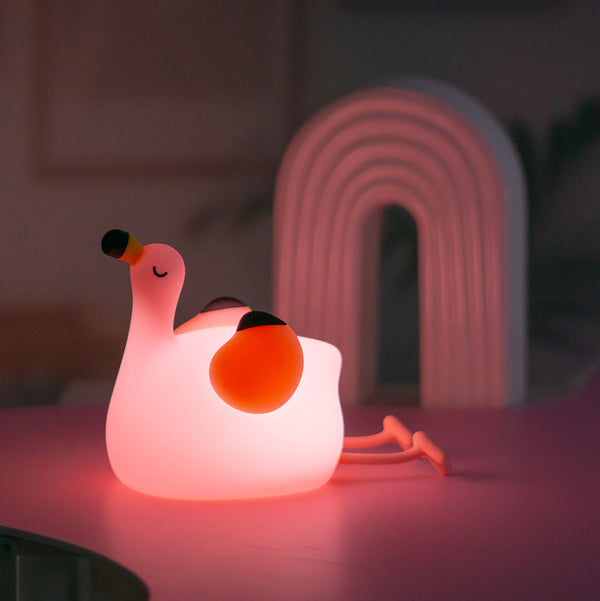 Flamingo Silicone LED Nightlight Lamp