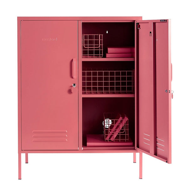 The Midi Double Door Locker Cabinet (Berry)