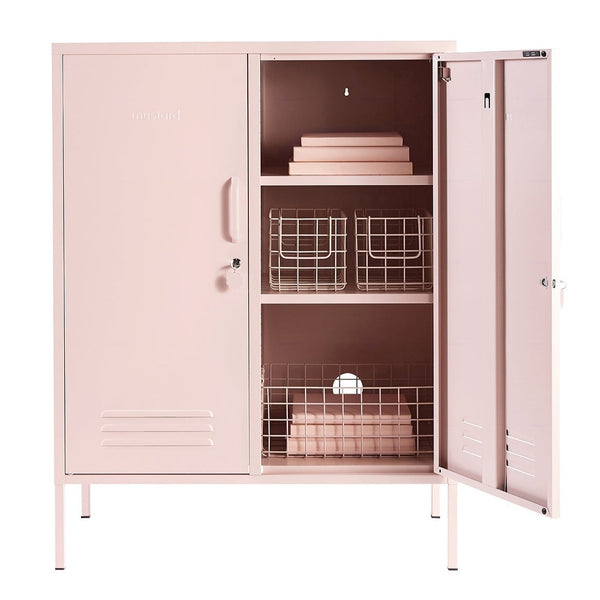 The Midi Double Door Locker Cabinet (Blush)