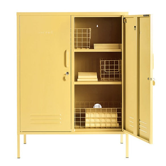 The Midi Double Door Locker Cabinet (Butter)