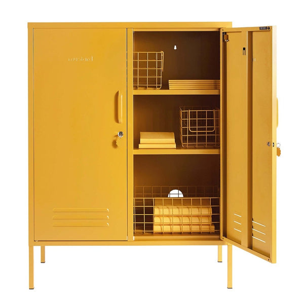 The Midi Double Door Locker Cabinet (Mustard)