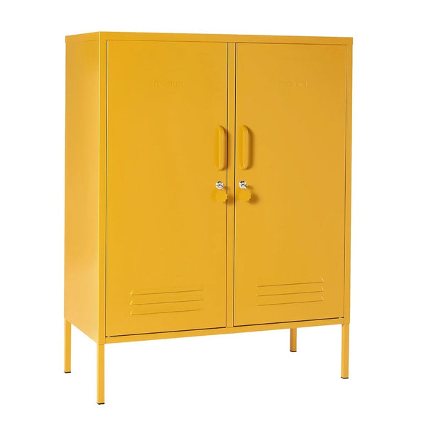 The Midi Double Door Locker Cabinet (Mustard)