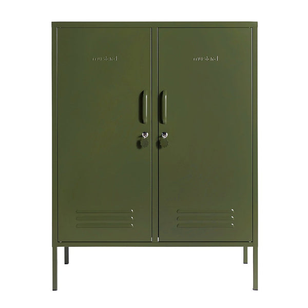 The Midi Double Door Locker Cabinet (Olive)