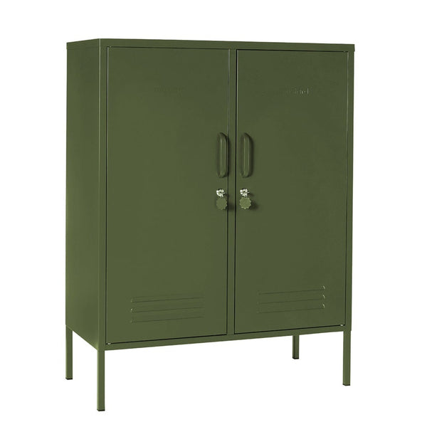 The Midi Double Door Locker Cabinet (Olive)