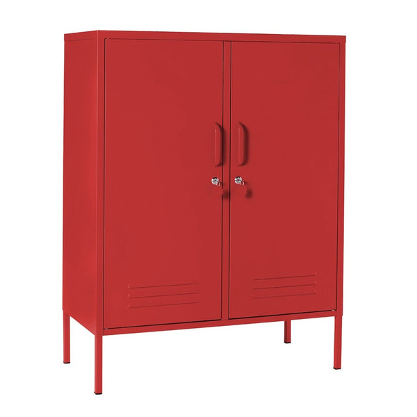 The Midi Double Door Locker Cabinet (Poppy)