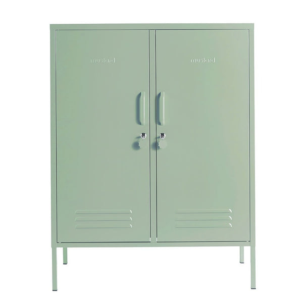 The Midi Double Door Locker Cabinet (Sage)